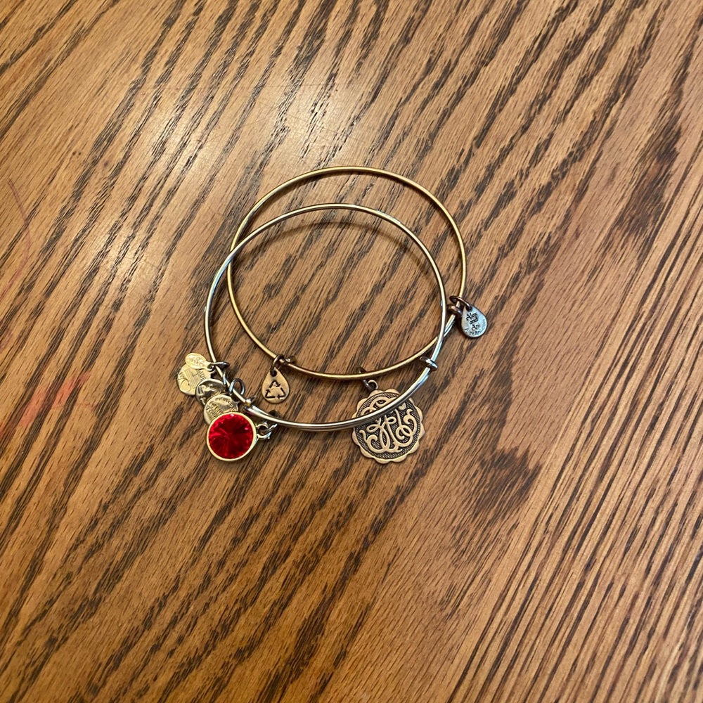 Alex and Ani. Gold tone bracelets